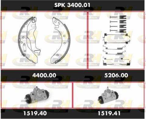 Roadhouse SPK 3400.01 - Kit ganasce freno autozon.pro