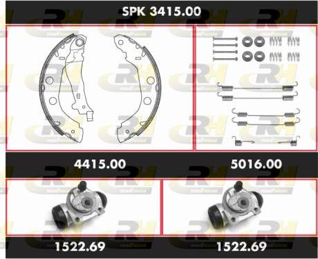 Roadhouse SPK 3415.00 - Kit ganasce freno autozon.pro