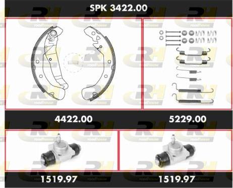 Roadhouse SPK 3422.00 - Kit ganasce freno autozon.pro