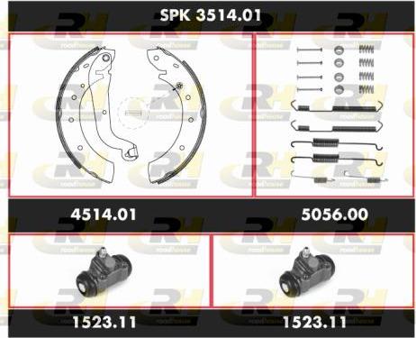 Roadhouse SPK 3514.01 - Kit ganasce freno autozon.pro