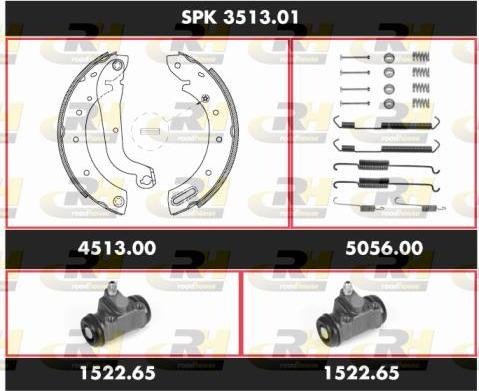 Roadhouse SPK 3513.01 - Kit ganasce freno autozon.pro