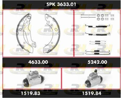 Roadhouse SPK 3633.01 - Kit ganasce freno autozon.pro