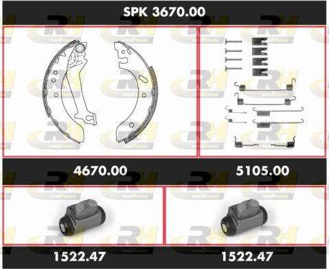 Roadhouse SPK 3670.00 - Kit ganasce freno autozon.pro