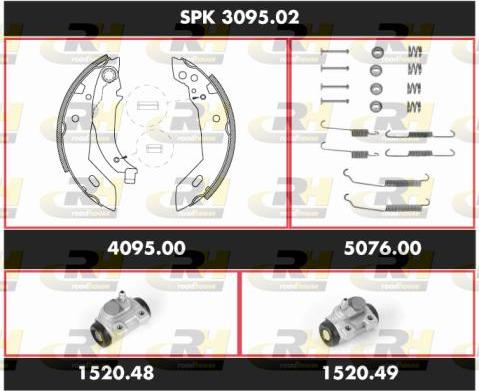 Roadhouse SPK 3095.02 - Kit ganasce freno autozon.pro