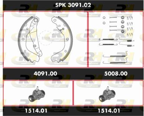 Roadhouse SPK 3091.02 - Kit ganasce freno autozon.pro