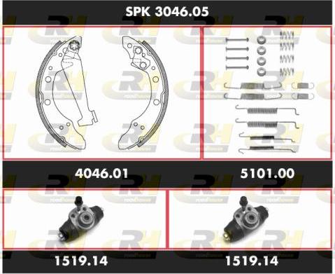 Roadhouse SPK 3046.05 - Kit ganasce freno autozon.pro