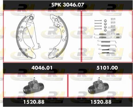 Roadhouse SPK 3046.07 - Kit ganasce freno autozon.pro