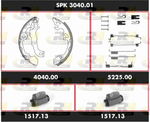 Roadhouse SPK 3040.01 - Kit ganasce freno autozon.pro