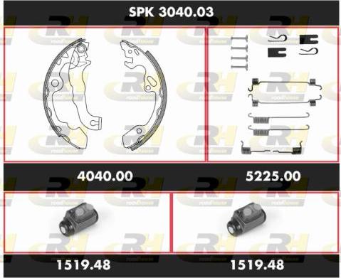 Roadhouse SPK 3040.03 - Kit ganasce freno autozon.pro