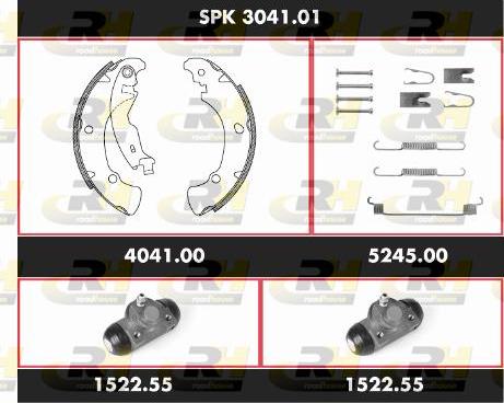 Roadhouse SPK 3041.01 - Kit ganasce freno autozon.pro