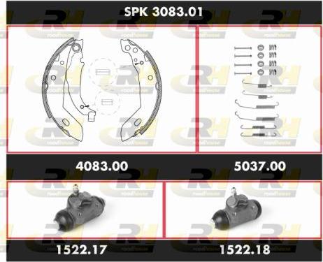 Roadhouse SPK 3083.01 - Kit ganasce freno autozon.pro