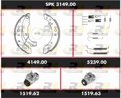 Roadhouse SPK 3149.00 - Kit ganasce freno autozon.pro