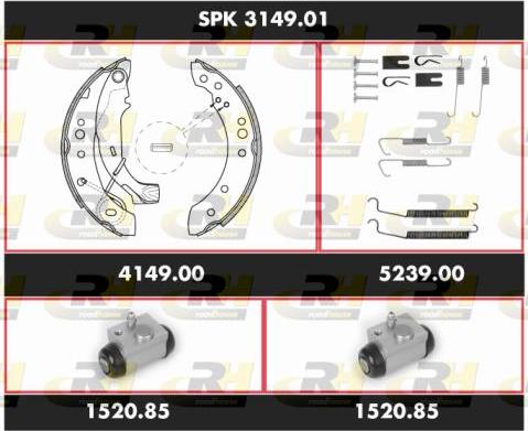 Roadhouse SPK 3149.01 - Kit ganasce freno autozon.pro