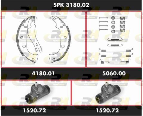 Roadhouse SPK 3180.02 - Kit ganasce freno autozon.pro