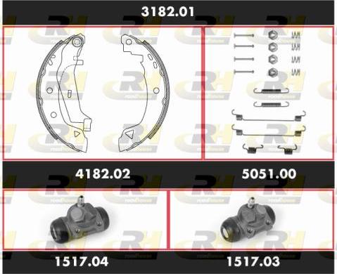 Roadhouse SPK 3182.01 - Kit ganasce freno autozon.pro