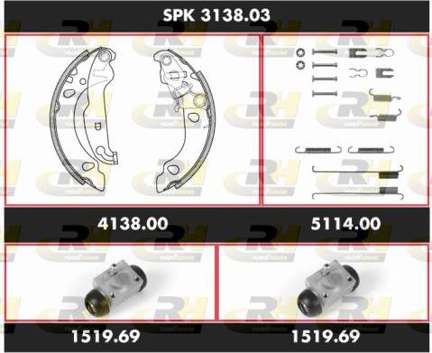 Roadhouse SPK 3138.03 - Kit ganasce freno autozon.pro