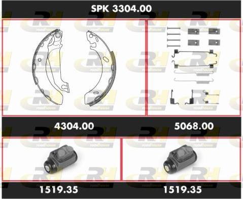 Roadhouse SPK 3304.00 - Kit ganasce freno autozon.pro