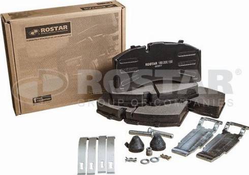 Rostar 180.000158 - Kit pastiglie freno, Freno a disco autozon.pro