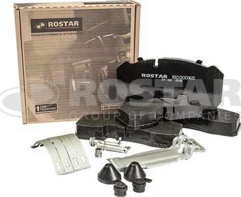 Rostar 180.000165 - Kit pastiglie freno, Freno a disco autozon.pro