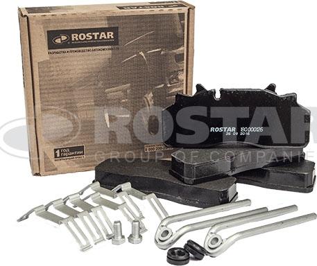 Rostar 180.000126 - Kit pastiglie freno, Freno a disco autozon.pro