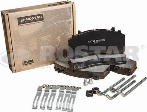 Rostar 180.000279 - Kit pastiglie freno, Freno a disco autozon.pro