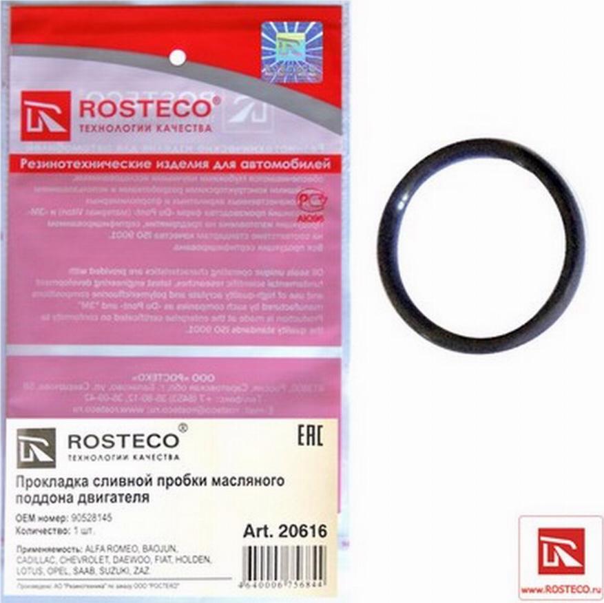 Rosteco 20616 - Anello di tenuta, vite di scarico olio autozon.pro