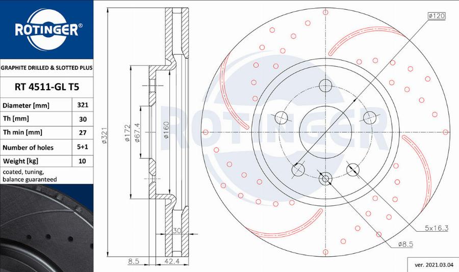 Rotinger RT 4511-GL T5 - Discofreno autozon.pro