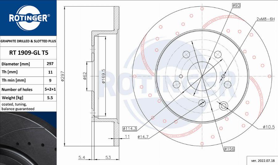 Rotinger RT 1909-GL T5 - Discofreno autozon.pro