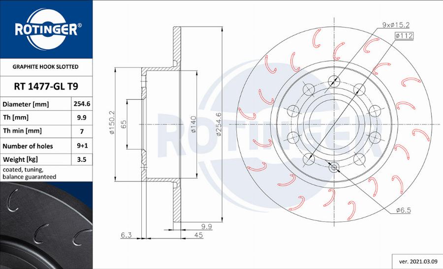 Rotinger RT 1477-GL T9 - Discofreno autozon.pro