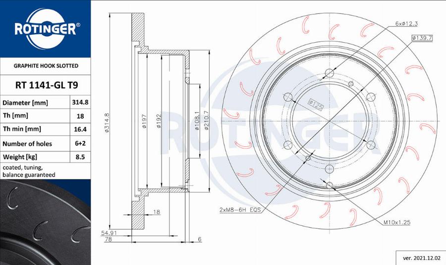 Rotinger RT 1141-GL T9 - Discofreno autozon.pro