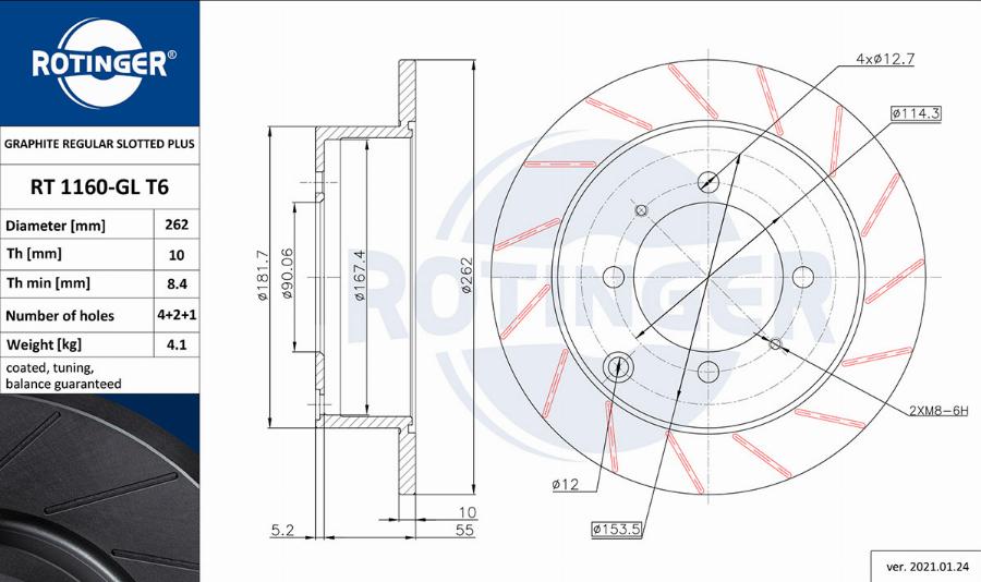 Rotinger RT 1160-GL T6 - Discofreno autozon.pro