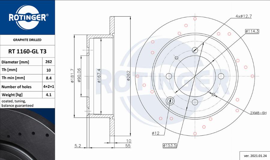 Rotinger RT 1160-GL T3 - Discofreno autozon.pro