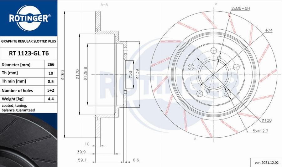 Rotinger RT 1123-GL T6 - Discofreno autozon.pro