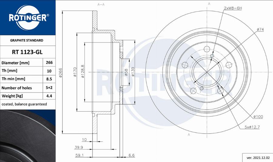 Rotinger RT 1123-GL - Discofreno autozon.pro