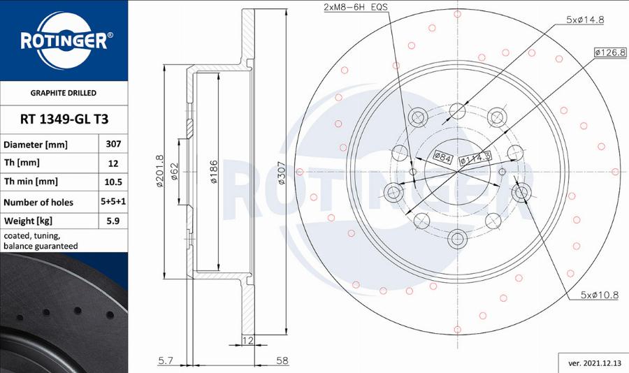 Rotinger RT 1349-GL T3 - Discofreno autozon.pro