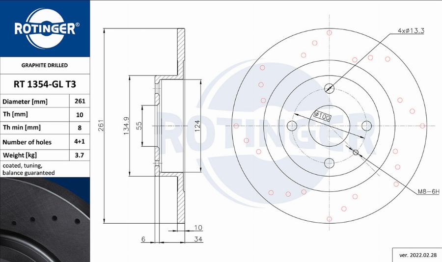 Rotinger RT 1354-GL T3 - Discofreno autozon.pro