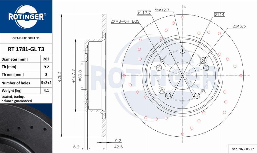 Rotinger RT 1781-GL T3 - Discofreno autozon.pro