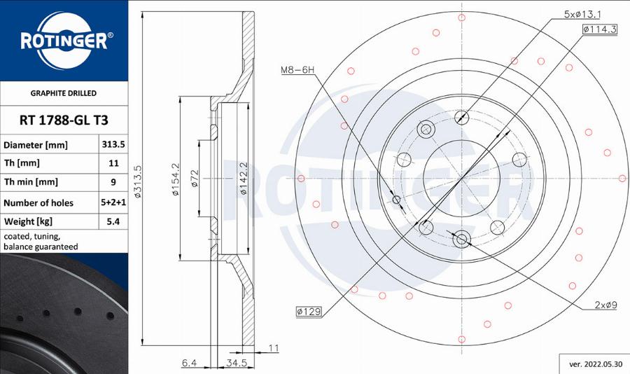 Rotinger RT 1788-GL T3 - Discofreno autozon.pro