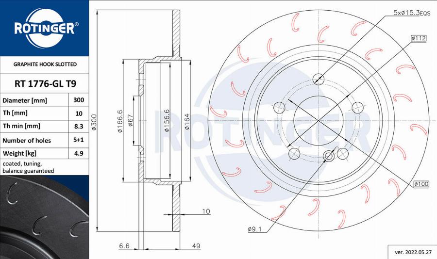 Rotinger RT 1776-GL T9 - Discofreno autozon.pro