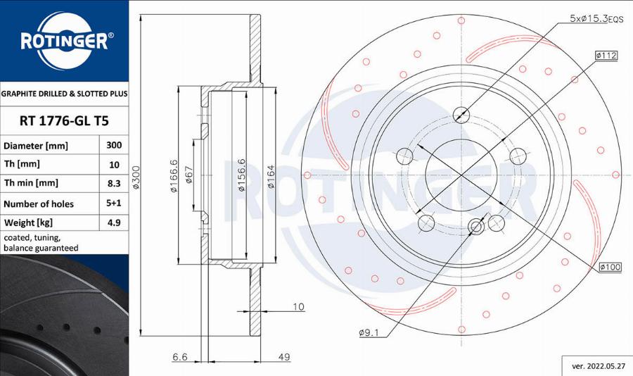 Rotinger RT 1776-GL T5 - Discofreno autozon.pro