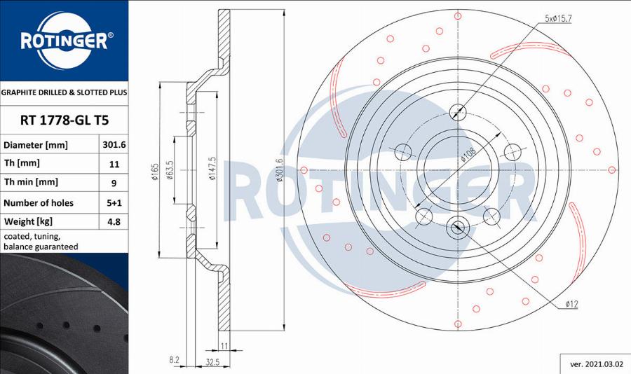 Rotinger RT 1778-GL T5 - Discofreno autozon.pro