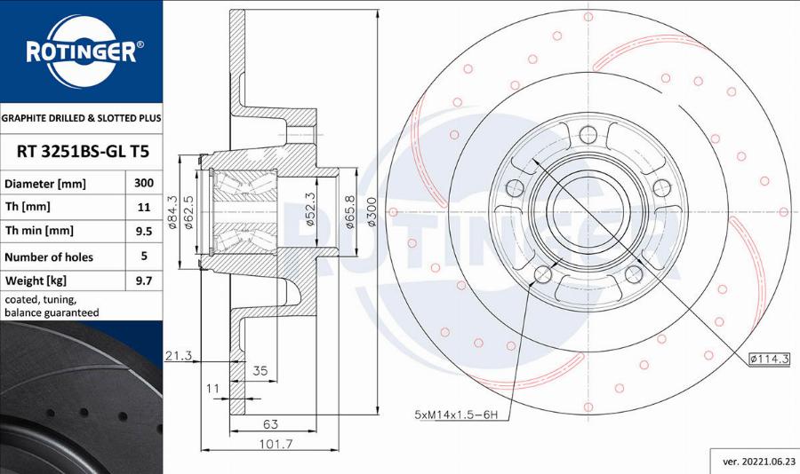 Rotinger RT 3251BS-GL T5 - Discofreno autozon.pro