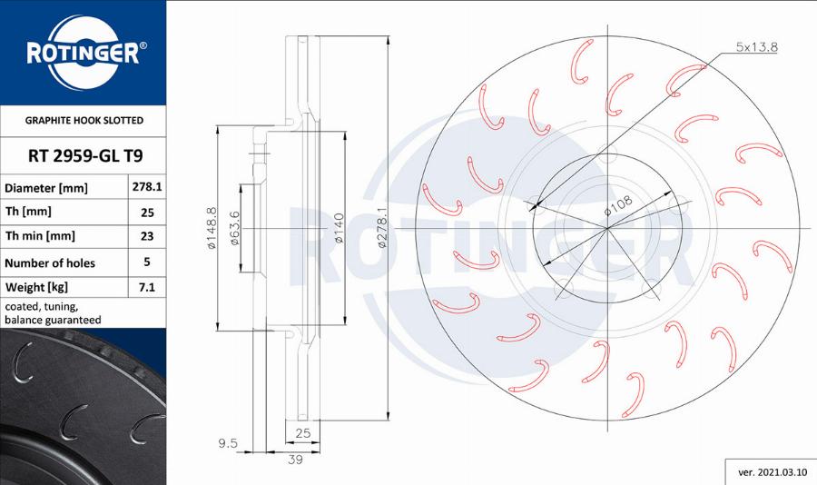 Rotinger RT 2959-GL T9 - Discofreno autozon.pro