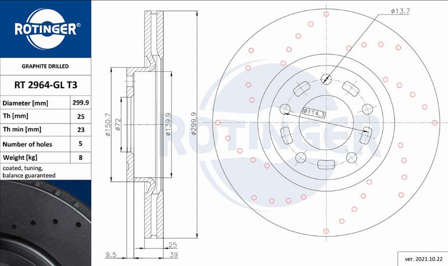 Rotinger RT 2964-GL T3 - Discofreno autozon.pro