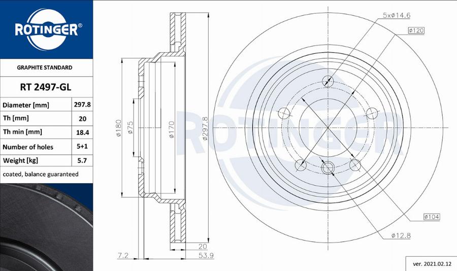 Rotinger RT 2497-GL - Discofreno autozon.pro