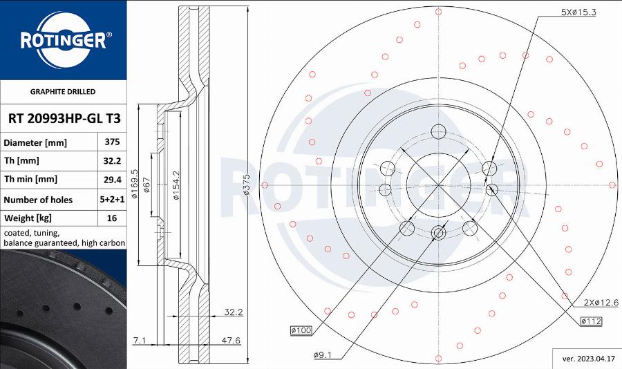 Rotinger RT 20993HP-GL T3 - Discofreno autozon.pro