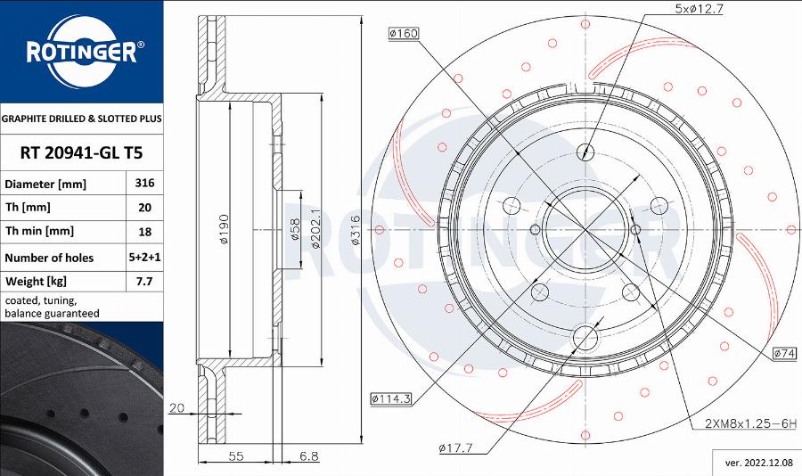 Rotinger RT 20941-GL T5 - Discofreno autozon.pro