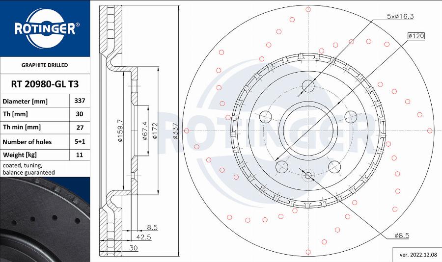 Rotinger RT 20980-GL T3 - Discofreno autozon.pro