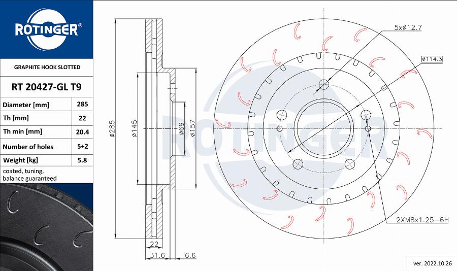 Rotinger RT 20427-GL T9 - Discofreno autozon.pro