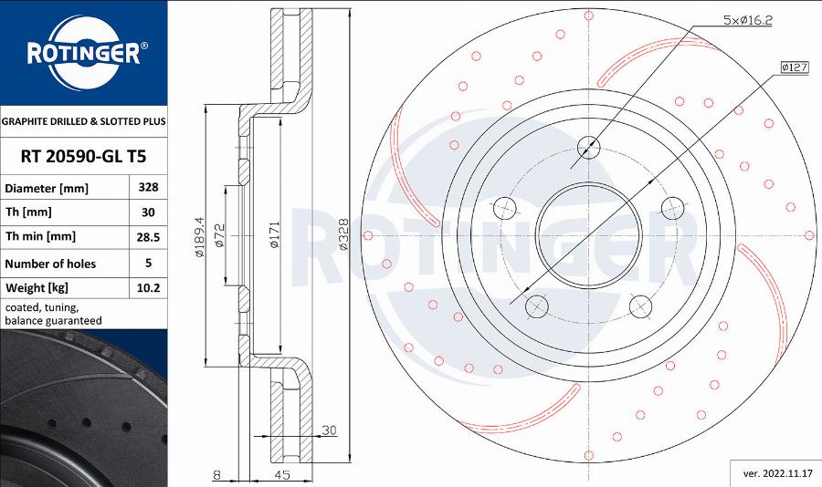 Rotinger RT 20590-GL T5 - Discofreno autozon.pro